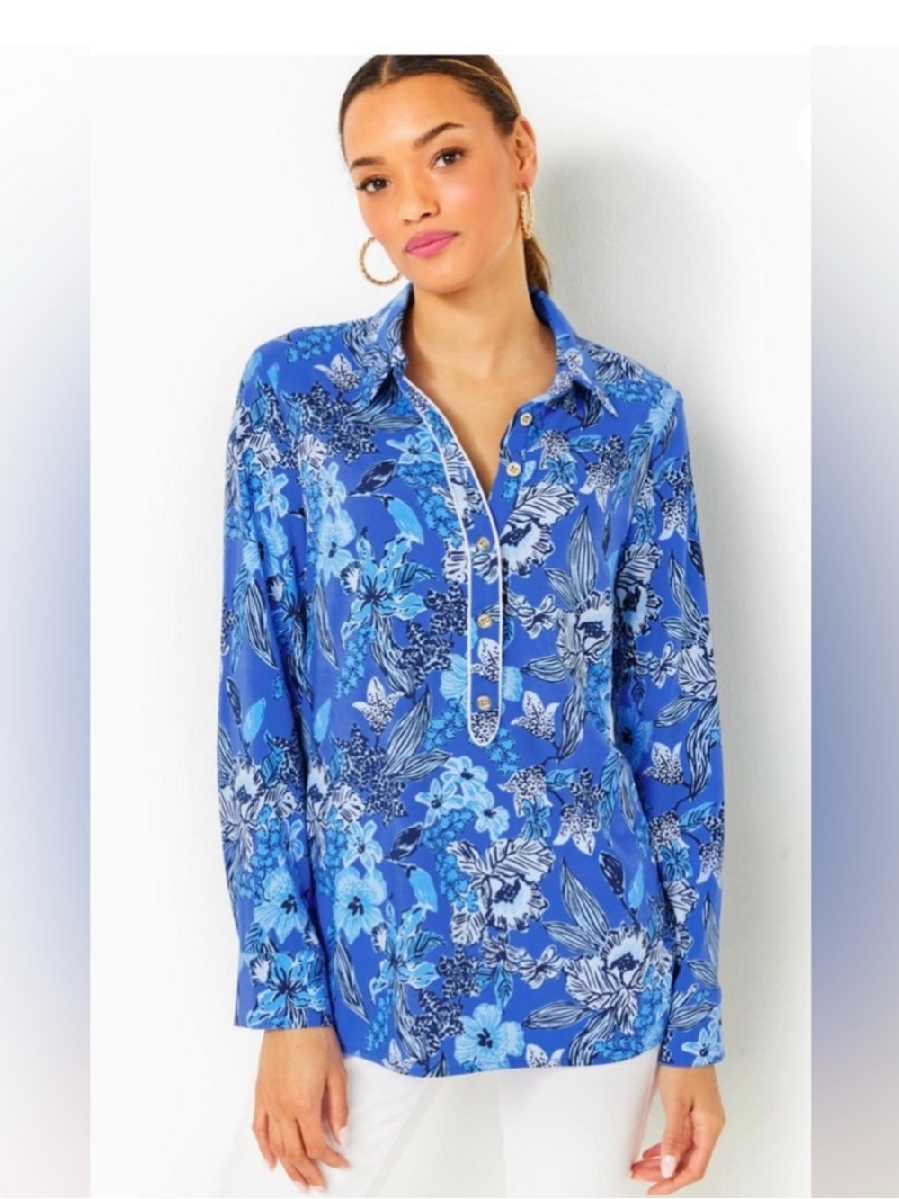 NWT lilly pulitzer giavanna tunic alba blue cruisin together